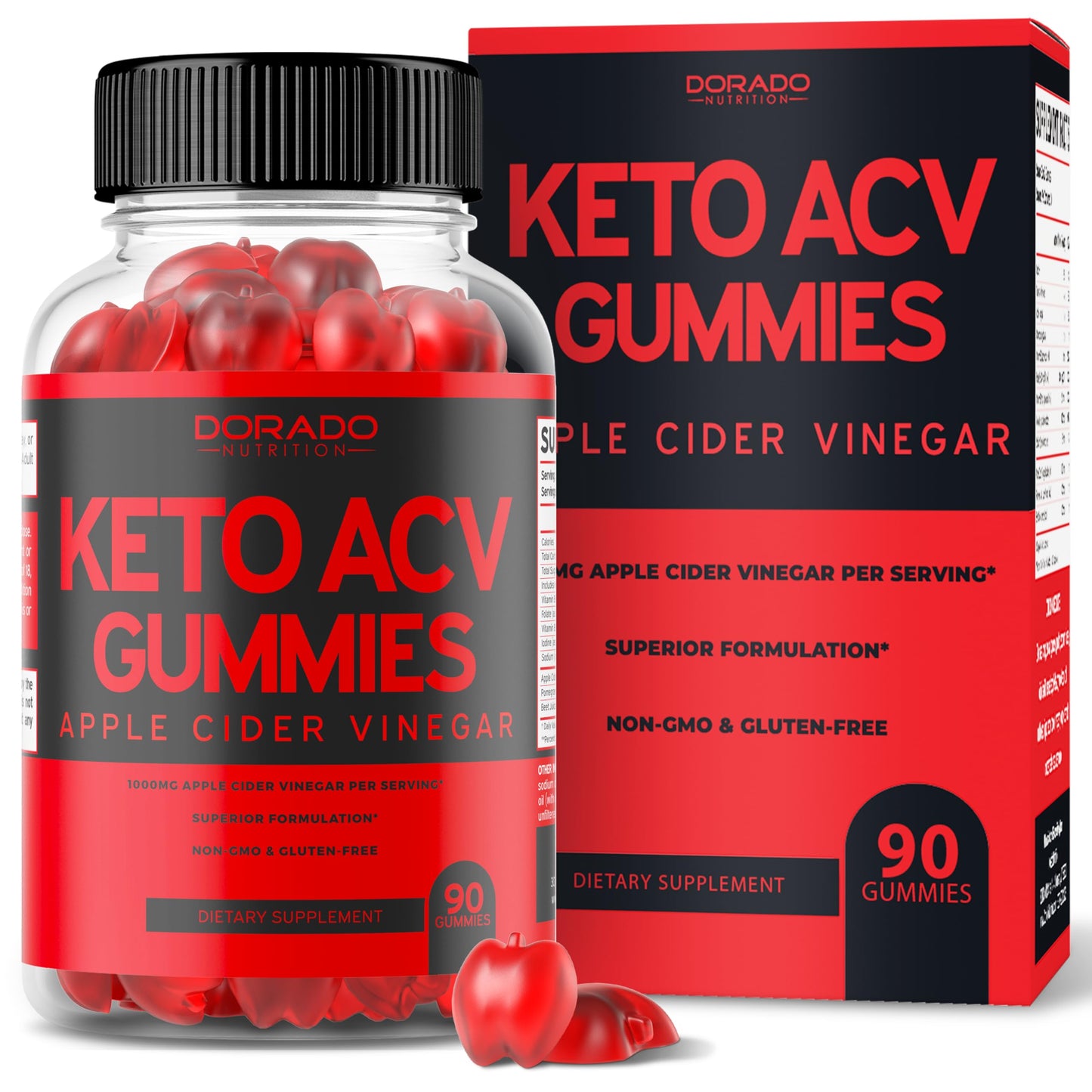 Keto ACV Gummies (90 Count) Advanced Weight Loss Formula and Thyroid Support (90 Count) Support Supplement with Ashwaganda, Iodine, Bladderwrack, Kelp, & Schisandra - Non-GMO, Vegan & USA Made
