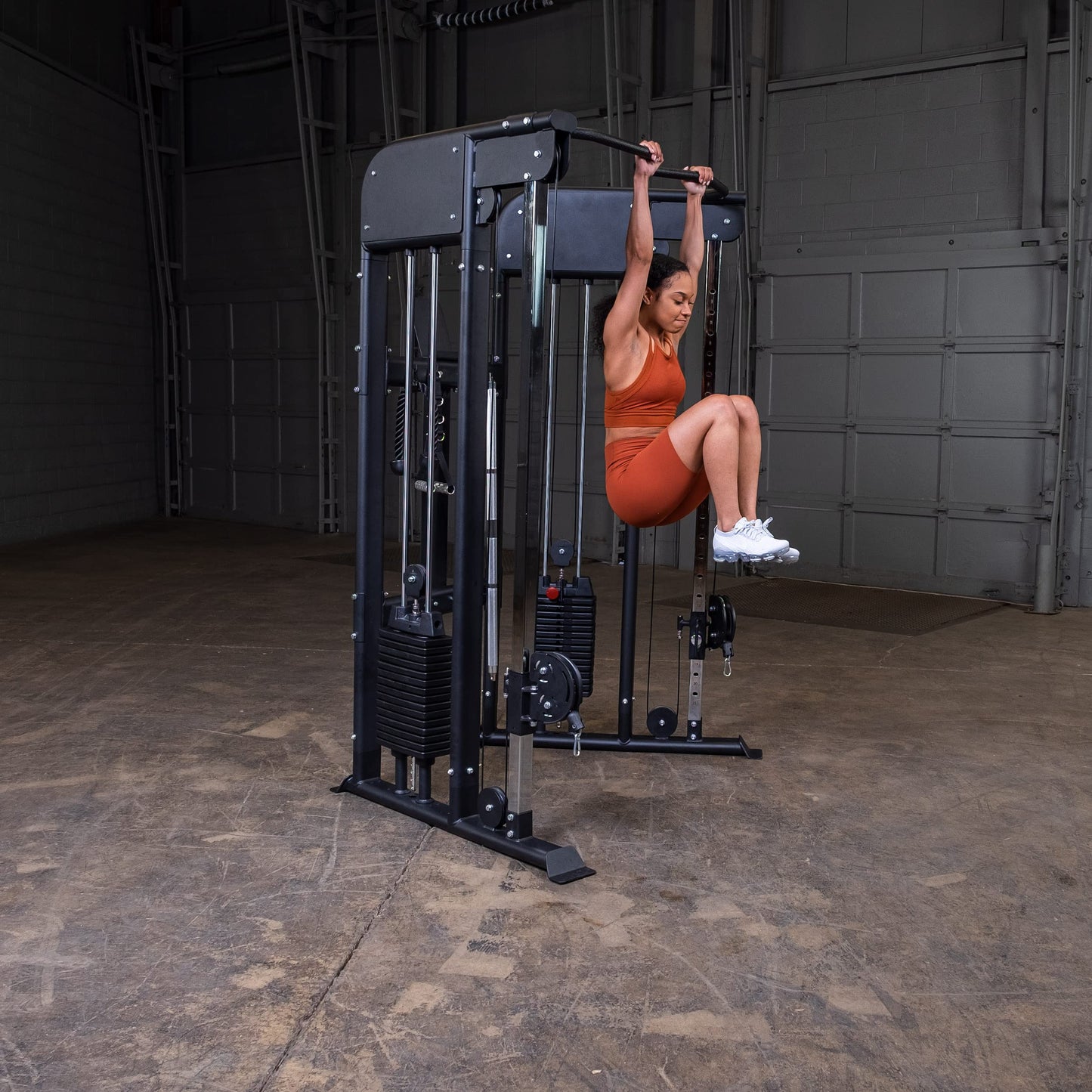 Body Solid (GFT100/2) Functional Trainer with Dual 210 lb Weight Stacks, Cable Gym Machine for Strength Training, All-in-One Cable Fly/PEC Deck/Smith Workout Machines for Commercial and Home Fitness