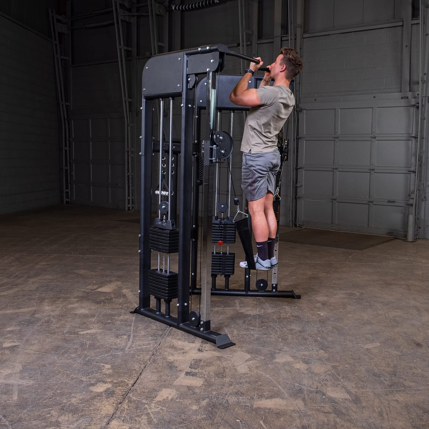 Body Solid (GFT100/2) Functional Trainer with Dual 210 lb Weight Stacks, Cable Gym Machine for Strength Training, All-in-One Cable Fly/PEC Deck/Smith Workout Machines for Commercial and Home Fitness