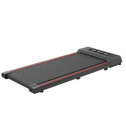 Small and Mini Folding Silent Electric Indoor Walking Machine for Home Use, a Fitness Equipment for Flat Treadmill (Black and red [Without handrails])