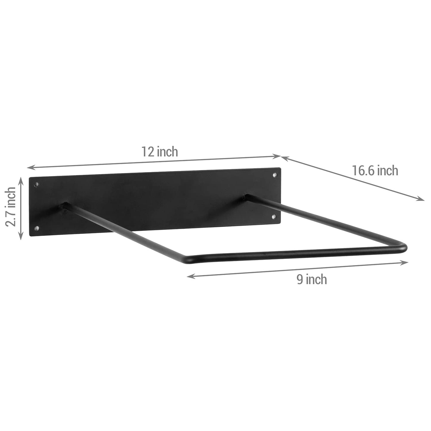 MyGift Yoga Ball Storage Rack in Industrial Matte Black Metal, Wall Mounted Sport Gym Studio Exercise Equipment Holder for Large Stability Balls, Set of 2
