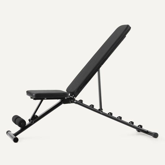 Amazon Basics Adjustable Workout Weight Bench Press, Foldable for Home Gym, Black