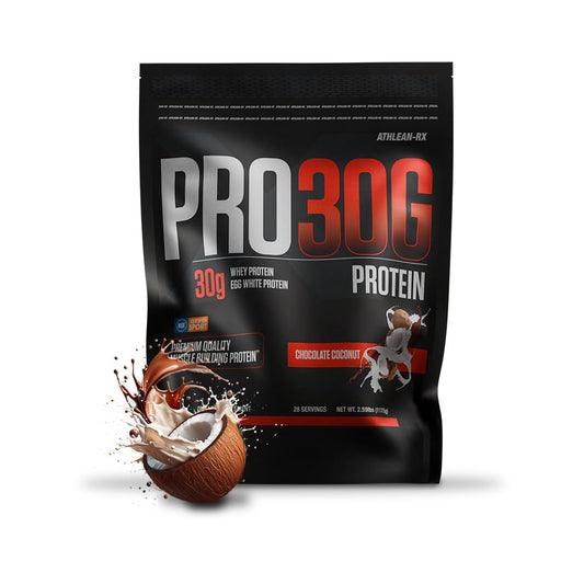 ATHLEAN-X PRO-30G, Premium Whey Protein Isolate Powder, Chocolate Coconut, Gluten-Free, Low Sugar, 30g of High Protein Powder for Muscle Recovery & Growth