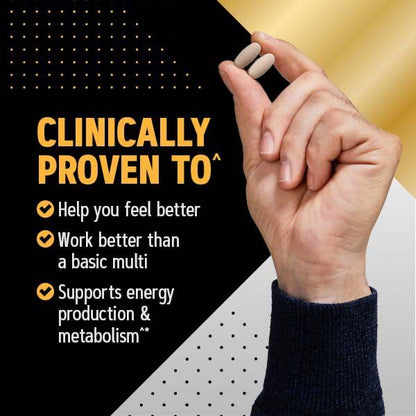 GNC Mega Men Energy & Metabolism Multivitamin Caplets, Clinically Proven To Feel Better, Calorie Burn, Focus, 100mg Caffeine, Thermogenic, Immune, B Vitamins, Timed Release, 180 Count, 90 Day Supply