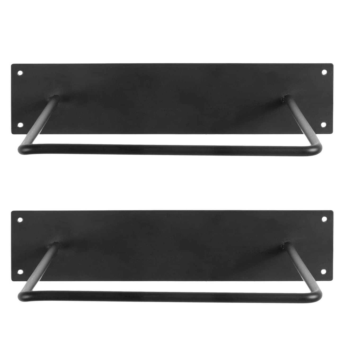 MyGift Yoga Ball Storage Rack in Industrial Matte Black Metal, Wall Mounted Sport Gym Studio Exercise Equipment Holder for Large Stability Balls, Set of 2