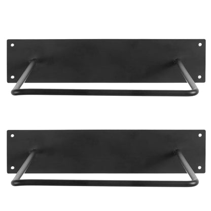 MyGift Yoga Ball Storage Rack in Industrial Matte Black Metal, Wall Mounted Sport Gym Studio Exercise Equipment Holder for Large Stability Balls, Set of 2