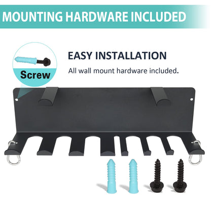 Multi-Purpose Gym Storage Rack Resistance Bands Holder Home Gym Accessories Storage Fitness Bands Rack Heavy Duty Hooks for Resistance Bands, Straps, Jump Ropes, Foam Rollers, Chains