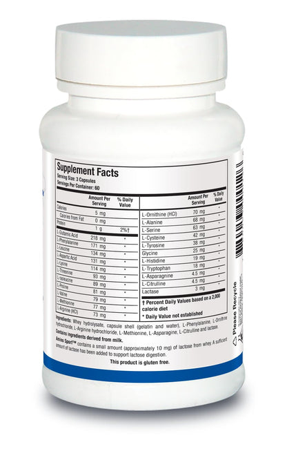 Biotics Research Amino Sport Broad Spectrum Amino Acids, Essential Amino Acids, BCAAs, Sports Recovery, Support Lean Muscle Mass 180 Capsules