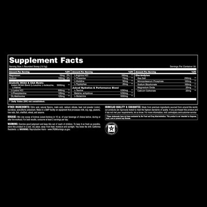 Animal Juiced Amino Acids - BCAA Powder EAA Matrix Plus Hydration with Electrolytes and Sea Salt Anytime Recovery and Improved Performance, Fruit Punch Flavor, 30 Servings
