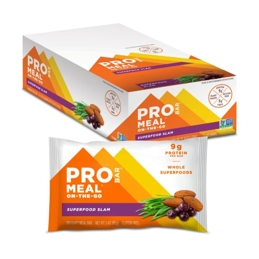 PROBAR - MEAL Bar, Superfood Slam, Non-GMO, Gluten-Free, Healthy, Plant-Based, Whole-Food Ingredients, Natural Energy (12 Count)