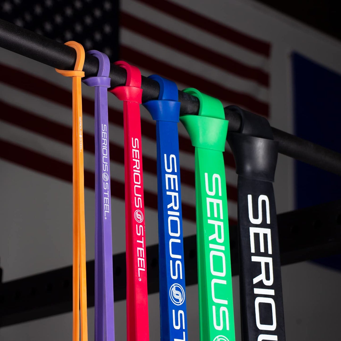 Serious Steel Fitness 41" Assisted Pull-up Band Sets, Stretching, Powerlifting, and Resistance Training (Complete Set (#0-5))