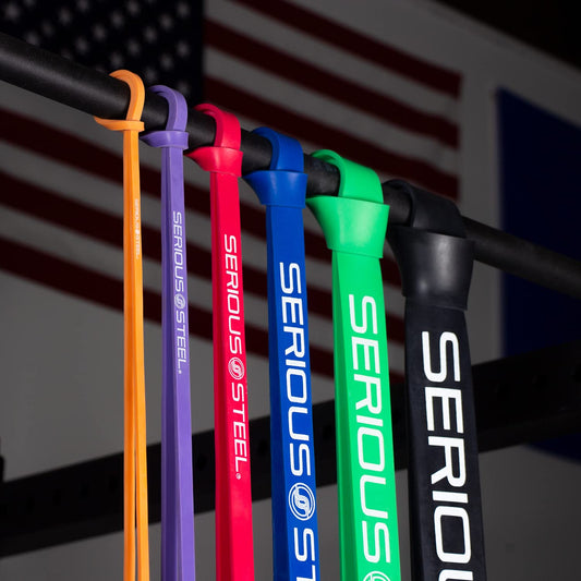 Serious Steel Fitness 41" Assisted Pull-up Band Sets, Stretching, Powerlifting, and Resistance Training (Complete Set (#0-5))