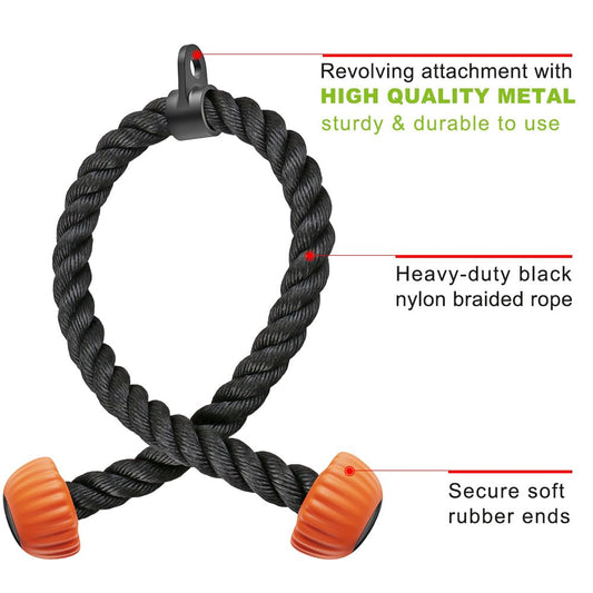 SELEWARE Tricep LAT Pulldown Attachment, Cable Machine Attachment with Non-Slip Soft Rubber Grip, Weight Machine Accessories for Home Gym
