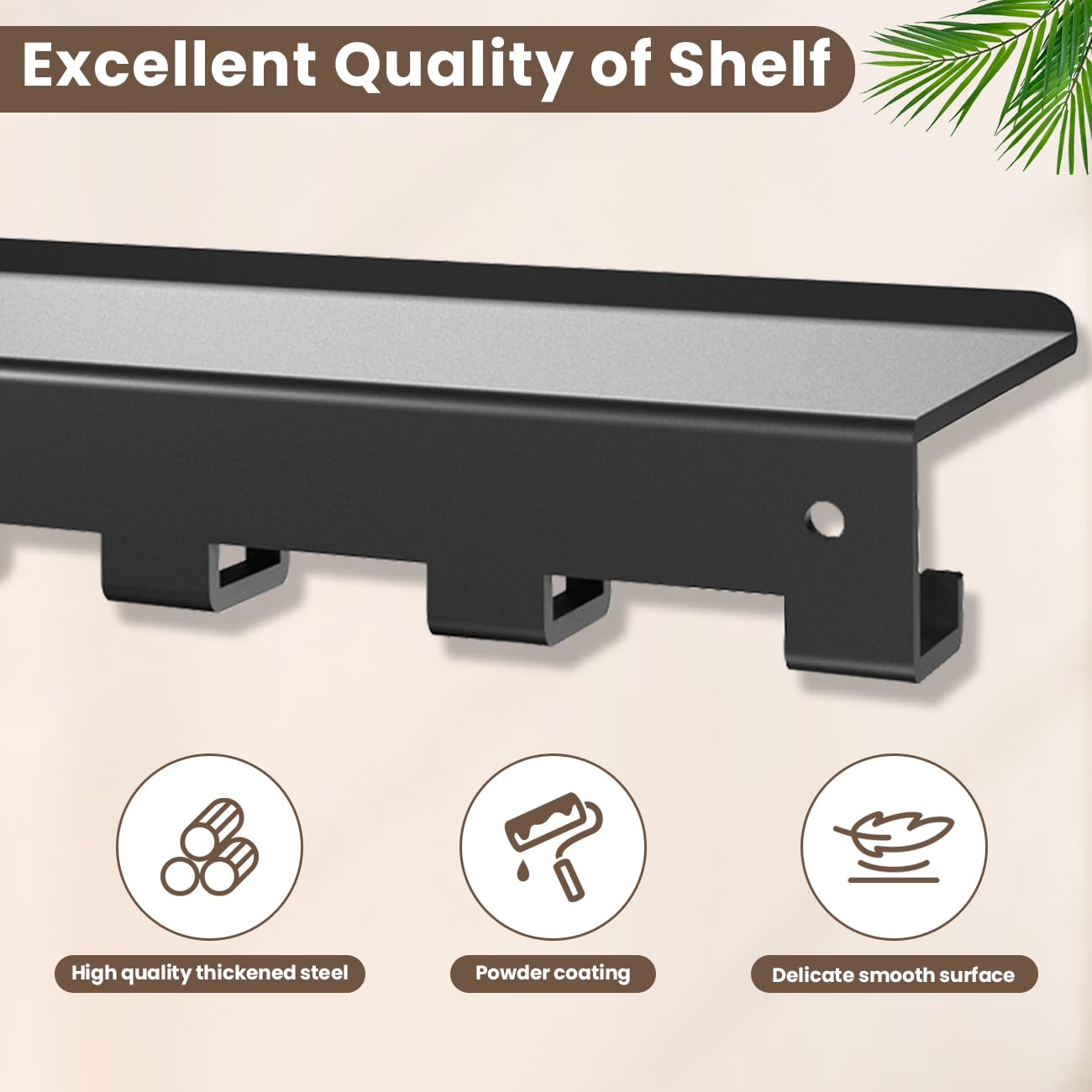 Floating Shelf Organizer Compatible with Tonal Accessories Home Gym Weight wall Storage Equipment Hanger Metal Rack Holder Wall Mount with Hooks T-Lock Adapters Bracket Hanger Workout (Floating Shelf)
