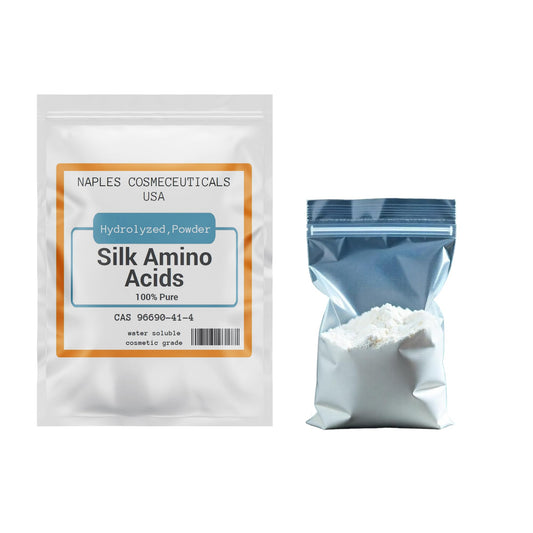 Hydrolyzed Silk Amino Acid Powder Cosmetic Grade for Hair Skin Nails Moisture Retention 100% Pure Use in Formulations or Add to Your Favorite Products (2 oz)