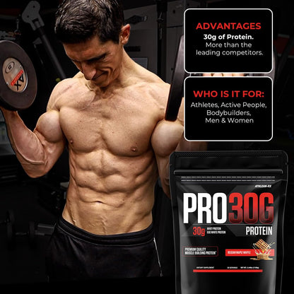 ATHLEAN-X PRO-30G, Premium Whey Protein Isolate Powder, Chocolate Coconut, Gluten-Free, Low Sugar, 30g of High Protein Powder for Muscle Recovery & Growth