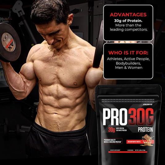 ATHLEAN-X PRO-30G, Premium Whey Protein Isolate Powder, Chocolate Coconut, Gluten-Free, Low Sugar, 30g of High Protein Powder for Muscle Recovery & Growth