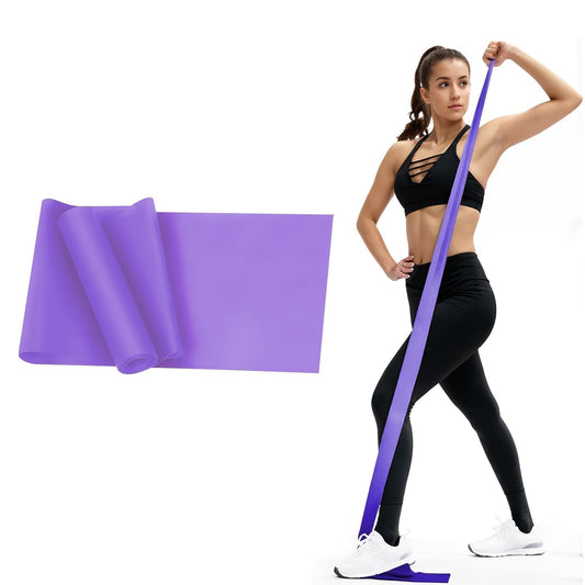 Resistance Bands for Women & Men, Strength Training, Yoga & Home Workouts, Elastic Exercise Bands (Purple)