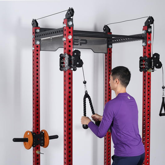 Tricep Rope 27 & 35 inches 2 Colors Fitness Attachment Cable Machine Pulldown Heavy Duty Coated Nylon Rope with Solid Rubber Ends (27'' Black)