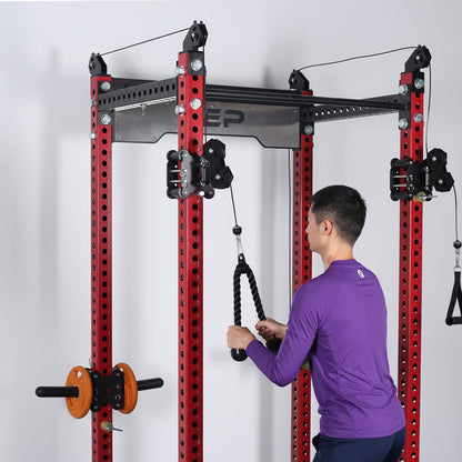 Tricep Rope 27 & 35 inches 2 Colors Fitness Attachment Cable Machine Pulldown Heavy Duty Coated Nylon Rope with Solid Rubber Ends (27'' Black)