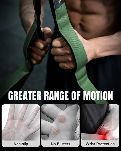 MANUEKLEAR Tricep Rope Cable Attachment Handles, Greater Range of Motion, Tricep Pull Down Rope for Push Downs, Crunches, Facepulls for Professional Gym (Green)