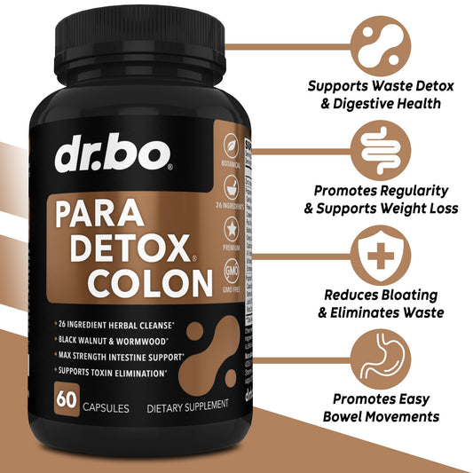 Colon Cleanse Pills Body Detox - Intestinal Guard Cleanser for Stomach - Natural Weight Flush Cleaner Supplement Complex, Women Men Kids, Herbal Wormwood Black Walnut Clove - Gut Loss Health Capsules