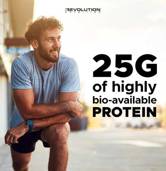 Revolution Nutrition, High Whey, Protein Powder 6LB, Whey Isolate, Gluten Free, Lean Muscle Mass for Men & Women, 25g of Protein Per Scoop, 2.7kg, 73 Servings (Caramel Iced Cappuccino, 6 Pound)