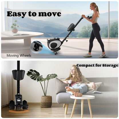NAYSAYE Magnetic Rowing Machine for Home with Adjustable 8-Speed Booster, Foldable Rower with 265 LBS Loading Capacity for Living Room Office Black