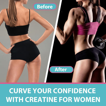 Creatine Monohydrate Gummies, Creatine for Women, Creatine Pre Workout Chewables Supplement with Taurine & B6 - for Muscle, Recovery, Strength, Energy & Endurance and Performance - 60 Count