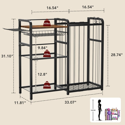 Weight Rack for Home Gym - Exercise Equipment Storage Organizer for Yoga Mat Dumbbells Kettlebells Foam Roller Yoga Strap & Resistance Bands, Ideal Yoga Mat Holder & Workout Equipment Organizer