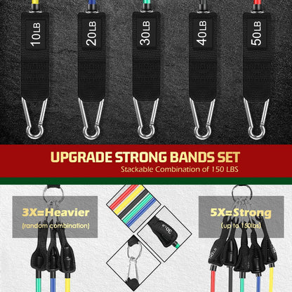 VEICK Resistance Bands, Exercise Bands, Workout Bands, Resistance Bands for Working Out with Handles for Men and Women, Exercising Bands for Fitness Weights Work Out at Home