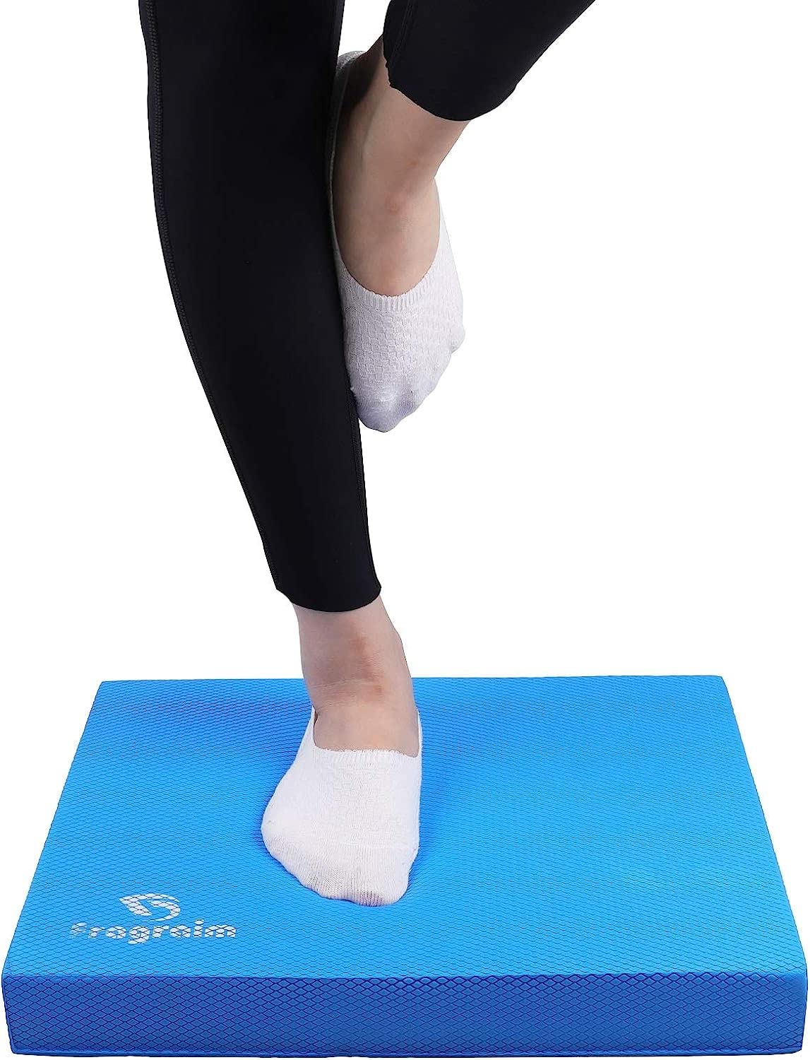 Balance Pad, Non-Slip Foam Mat & Ankles Knee Pad Cushion for Physical Therapy, Rehabilitation, Core Balance and Strength Stability Training, Yoga & Fitness, 15.7 x 13 x 2 Inch (Blue)