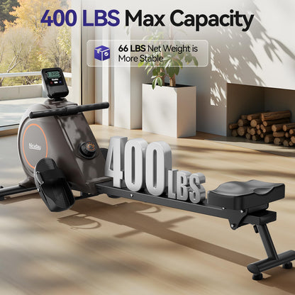 Niceday Rowing Machine, Magnetic Rower for Home Use, Smart Rowing Machine Bluetooth Compatible with Kinomap APP, Rower Machine with 16 Resistance Levels & 350 LBS Weight Capacity