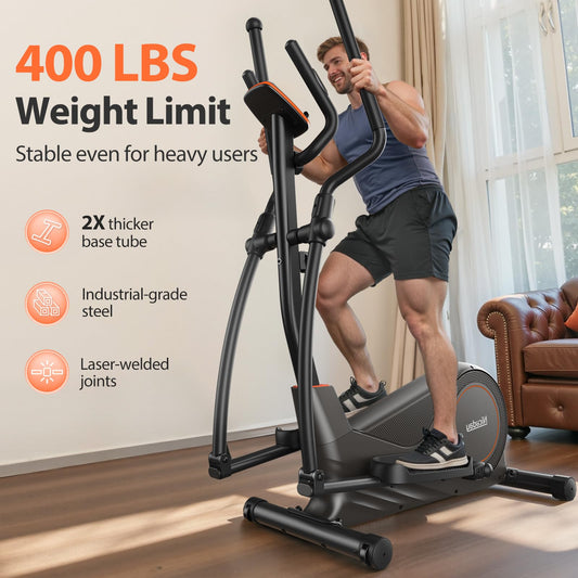 Niceday Elliptical Machine, Elliptical Trainer for Home with Hyper-Quiet Magnetic Driving System, 16 Resistance Levels, 15.5IN Stride, 400LBS Weight Capacity