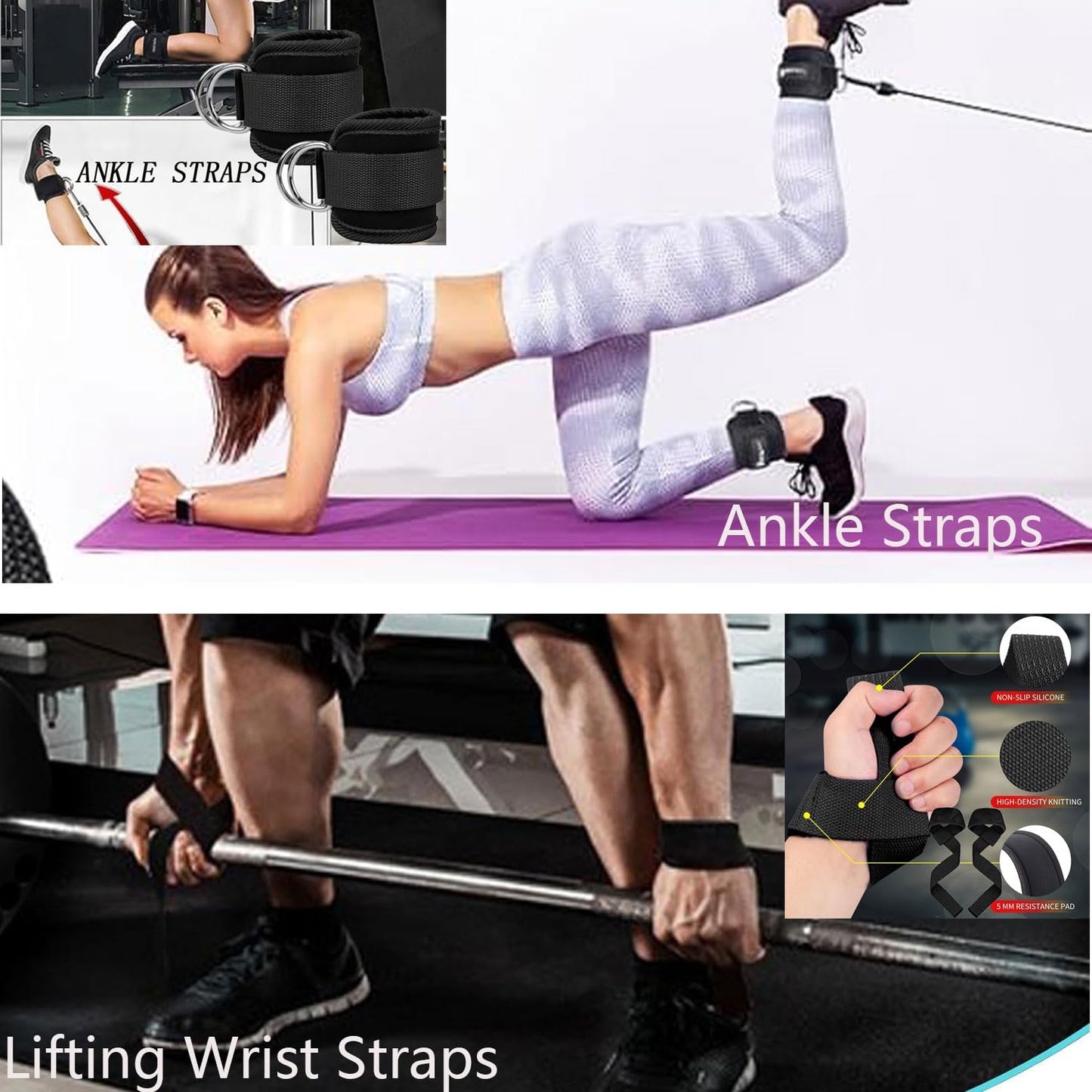 Cable Machine for Home Gym, Triceps Press Down Cable Machine attachments, LAT Pull Down attachments, Triceps Pull Down attachments, Fitness Equipment Cable Accessories.