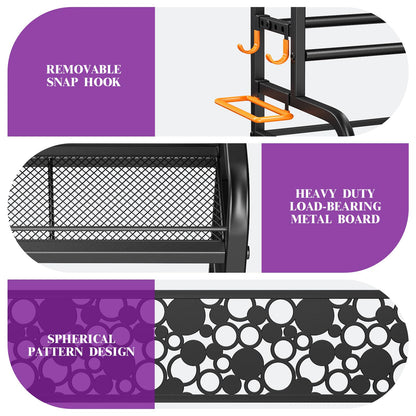 Dumbbell Rack,VOPEAK Weight Rack for Dumbbells, Weight Rack for Home Gym, Home Gym Storage Rack for Yoga Mat Kettlebells and Strength Training Equipment, Weight Storage Rack for Dumbbells with Wheels