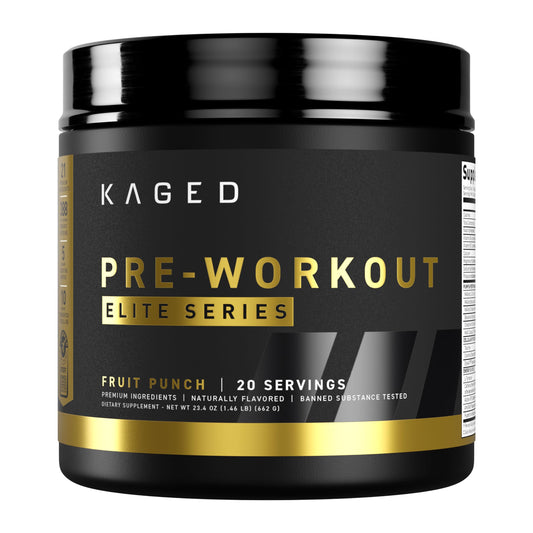 Kaged Pre Workout Powder Pre-Workout Elite for Men & Women, High Stimulant for Energy, Focus, Pumps, L-Citrulline, Beta Alanine, Creatine & 388mg of Organic Caffeine, Fruit Punch