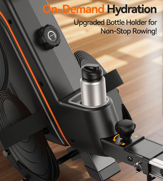 YOSUDA PRO Magnetic Rowing Machine for Home Use-Foldable Rower with 350lbs Weight Capacity and 16 Level Resistance