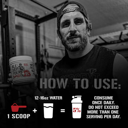 5% Nutrition Rich Piana AllDayYou Shred BCAA Powder | Amino Acid Supplement for Weight Loss | Elite Fat Burning Pre Workout for Energy, Hydration, Endurance & Recovery (Blueberry Lemonade)