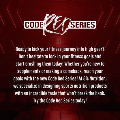 5% Nutrition Code Red Aminos BCAA & EAA Post Workout Recovery Powder | Full Spectrum Essential Amino Acid Complex for Men & Women (Italian Lemon Ice)