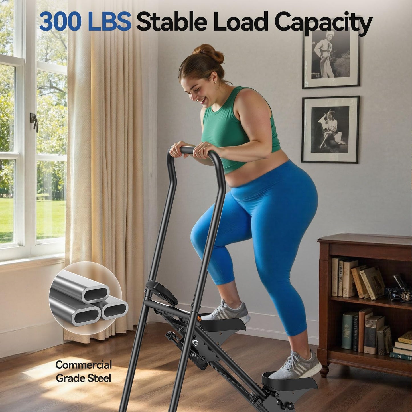 Niceday Steppers for Exercise at Home, Stair Stepper with Handlebar, Stair Climber, Stair Master with 300LBS Loading Capacity