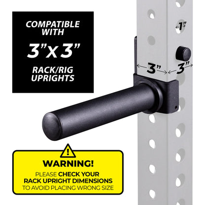 AmStaff Fitness Olympic Weight Plate Holder for Power & Squat Racks – Available 2x2 – 2.5x2.5 – 3x3 Inch Tube Sizes – 9-inch Weight Plates Horn Storage Attachment for Power Squat Rack – (Pair) (3" x 3")