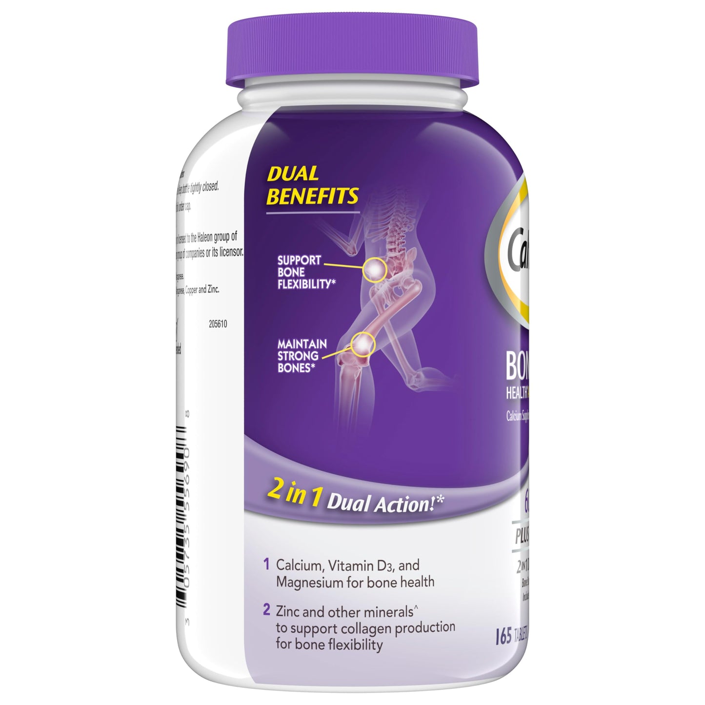 Caltrate 600 Plus D3 Plus Minerals Calcium and Vitamin D Supplement Tablets, Bone Health and Mineral Supplement for Adults - 165 Count