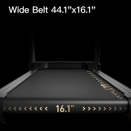 UMAY Fitness Treadmill with 3-Level Incline, Treadmills for Home Auto Folding with Pulse Sensors, 300 LBS Capacity, 3.0HP Quiet Brushless, Max 8.7 MPH (Treadmill no handrail) (Black)