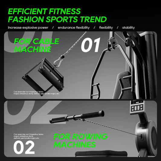 QPARVERS Cable Machine Attachment LAT Pulldown Attachments Cable Machine Accessories for Home Gym