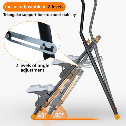 RYGEO Stair Stepper with Adjustable Resistance for Home Cardio Workout,Upgraded Vertical Climber Machine Full-Body Workout,Compact Folding Exercise Climber, Adjustable Handlebar & Pedals