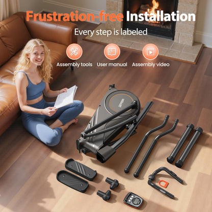 Niceday Elliptical Machine, Elliptical Trainer for Home with Hyper-Quiet Magnetic Driving System, 16 Resistance Levels, 15.5IN Stride, 400LBS Weight Capacity
