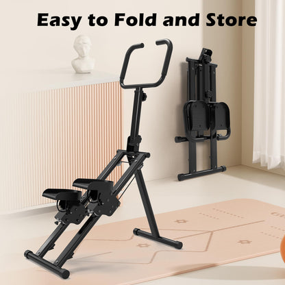 Leikefitness Stair Stepper for Home Gym,Vertical Climber Machine for Full-Body Workout,Foldable Cardio Stepper with Adjustable Handle and Treads for Women & Men