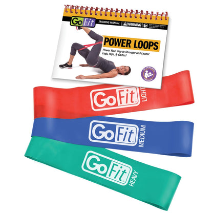 GoFit Power Loop Resistance Bands - Training Pack,Multicolored,OS,PETRA