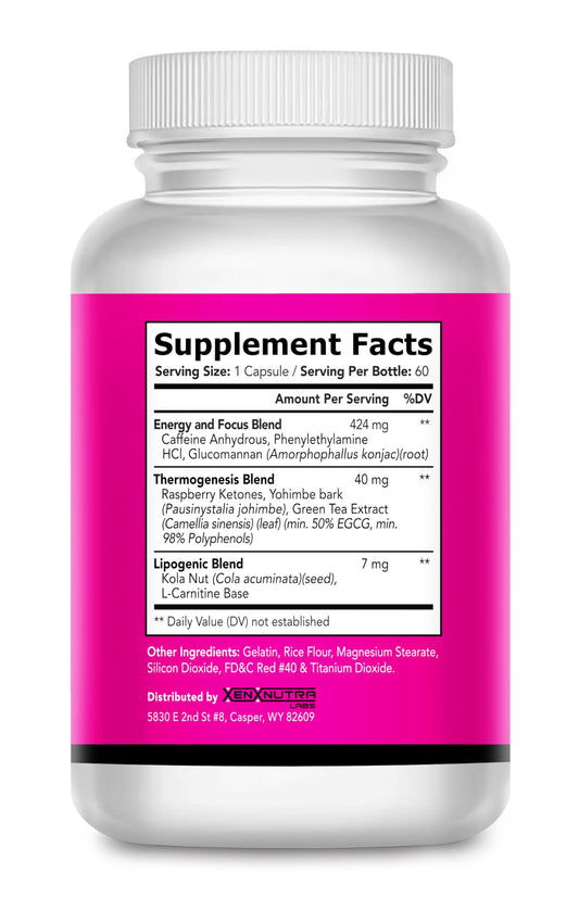 Skinny Girl- Advanced Weight Loss Formula for Women- Best Female Diet Pills That Work Fast- Lipogenic to Curb Your Appetite- Thermogetic to Burn Away Fat- Boost Energy and Focus- 60 Caps